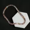 66ctw Emerald Cut Multicolor Sapphire Statement Necklace
