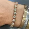 12ctw Round Cut White Sapphire Scalloped Butterfly Bracelet