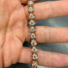 12ctw Round Cut White Sapphire Scalloped Butterfly Bracelet