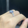 Round Cut White Sapphire Engagement Ring