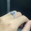 Round Cut White Sapphire Engagement Ring