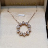 Round Cut White Sapphire Casual Necklaces