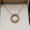 Round Cut White Sapphire Casual Necklaces