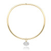 6.21ctw Oval Cut White Sapphire Torque Necklace
