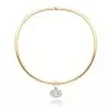 6.21ctw Oval Cut White Sapphire Torque Necklace