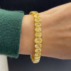 Fancy Yellow Oval Shaped Diamond Bracelet Wrist Chain