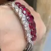 25ctw Ruby Bangle With Claps Buckle Closure