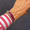 25ctw Ruby Bangle With Claps Buckle Closure