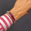 25ctw Ruby Bangle With Claps Buckle Closure