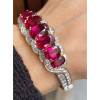 25ctw Ruby Bangle With Claps Buckle Closure