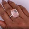 14ct Cushion Cut Pink Sapphire Engagement Ring