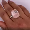 14ct Cushion Cut Pink Sapphire Engagement Ring