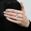 7.35ctw Asscher Cut White Sapphire Eternity Band