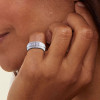 7.35ctw Asscher Cut White Sapphire Eternity Band