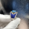 4ct Oval Cut Aquamarine Vintage Cocktail Ring