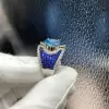 4ct Oval Cut Aquamarine Vintage Cocktail Ring