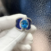 4ct Oval Cut Aquamarine Vintage Cocktail Ring