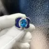 4ct Oval Cut Aquamarine Vintage Cocktail Ring