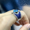 4ct Oval Cut Aquamarine Vintage Cocktail Ring