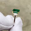 5ct Asscher Cut Emerald Three-stone Engagement Ring