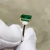 5ct Asscher Cut Emerald Three-stone Engagement Ring