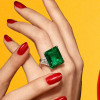 14ct Three-stone Emerald Cut Engagement Ring in Gold