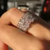 5.35ctw Marquise&Round Cut White Sapphire Eternity Band