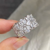 5.35ctw Marquise&Round Cut White Sapphire Eternity Band