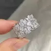 5.35ctw Marquise&Round Cut White Sapphire Eternity Band