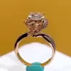 2ct Rose Gold Round Cut White Sapphire Engagement Ring