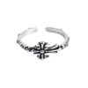 925 Sterling Silver Handmade Retro Cross Ring