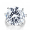 Handmade 5.5 CT Round Cut Sterling Silver Engagement Ring