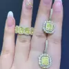 11ctw Cushion Cut Yellow Sapphire Eternity Wedding Band