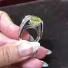 Radiant Cut White & Yellow Sapphire Engagement Ring