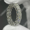 4.55ct Princess Cut White Sapphire Eternity Band