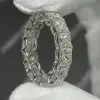 4.55ct Princess Cut White Sapphire Eternity Band