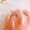3.5 CT Round Cut Fancy Pink Stone Sterling Silver Ring