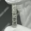 4.55ct Princess Cut White Sapphire Eternity Band