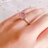 3.5 CT Round Cut Fancy Pink Stone Sterling Silver Ring