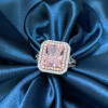 5.5ct Radiant Cut Pink Sapphire Engagement Ring
