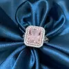 5.5ct Radiant Cut Pink Sapphire Engagement Ring