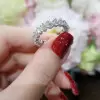 2.75ct Heart Cut White Sapphire Half Eternity Band