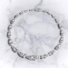 62ctw Oval and Pear Cut White Sapphire Statement Necklace