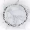 62ctw Oval and Pear Cut White Sapphire Statement Necklace