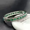 7ctw Emerald Cut Art-deco Emerald Bangle