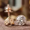 7.5ctw Round Cut Milgrain Vintage Stud Earrings