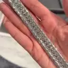 39ctw Baguette Cut White Sapphire Unisex Statement Bracelet