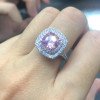 4ct Cushion Cut Double Halo Engagement Ring