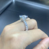 6ct Radiant Cut White Sapphire Engagement Ring