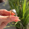 4ct East-west Emerald Cut White Sapphire Men's Ring